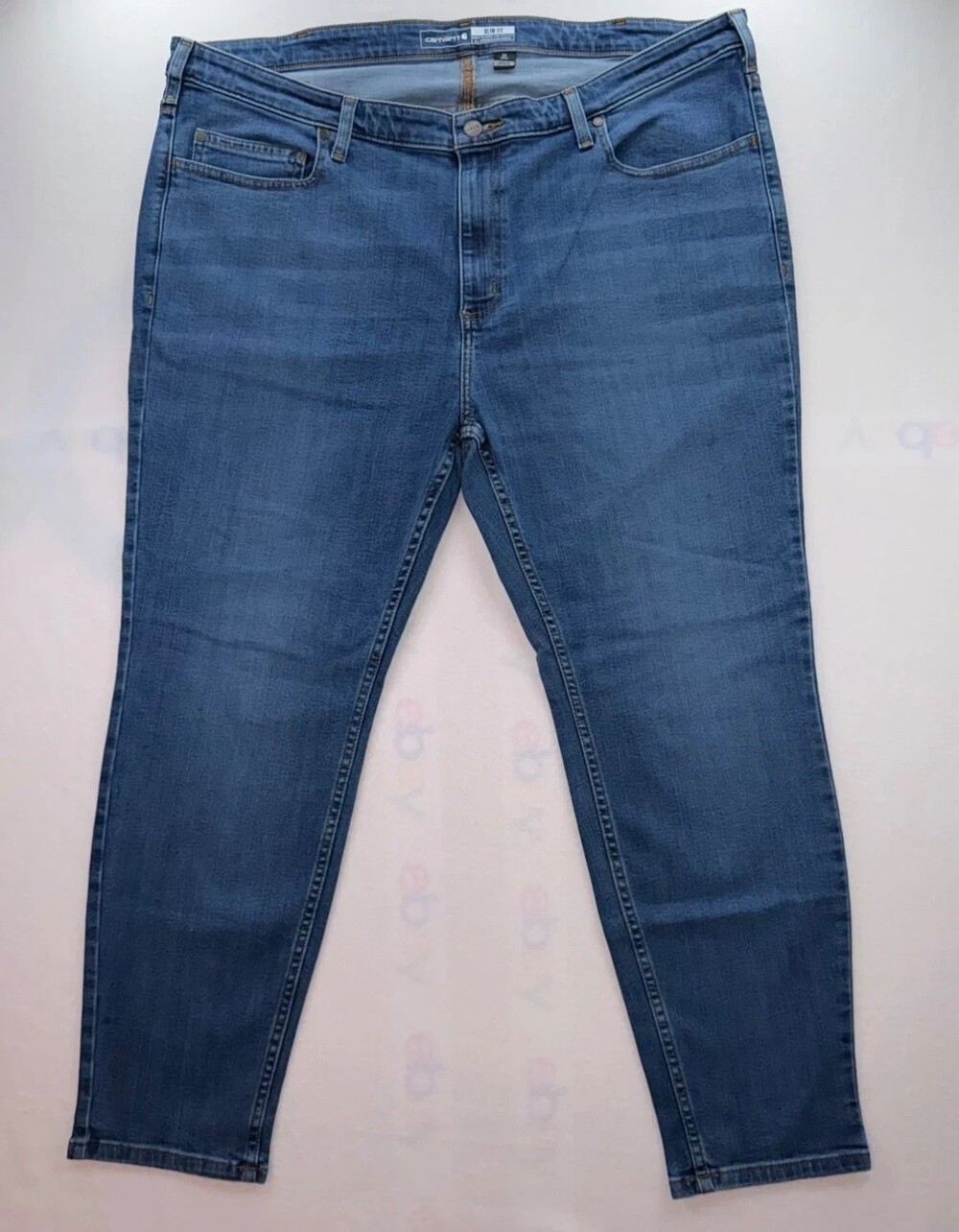 Carhartt B0476-W Womens Rugged Flex Slim Fit Jeans 20 Short Blue NWT